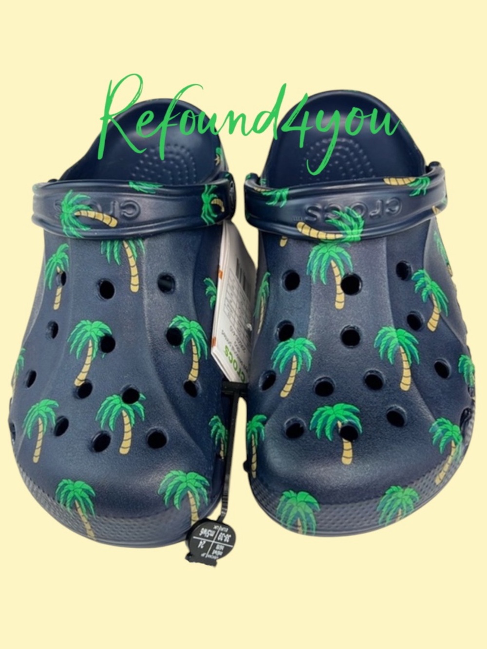 Crocs - ‘Palm Trees’ Baya Clog. SZ: 8,9,10. NWT Firm!